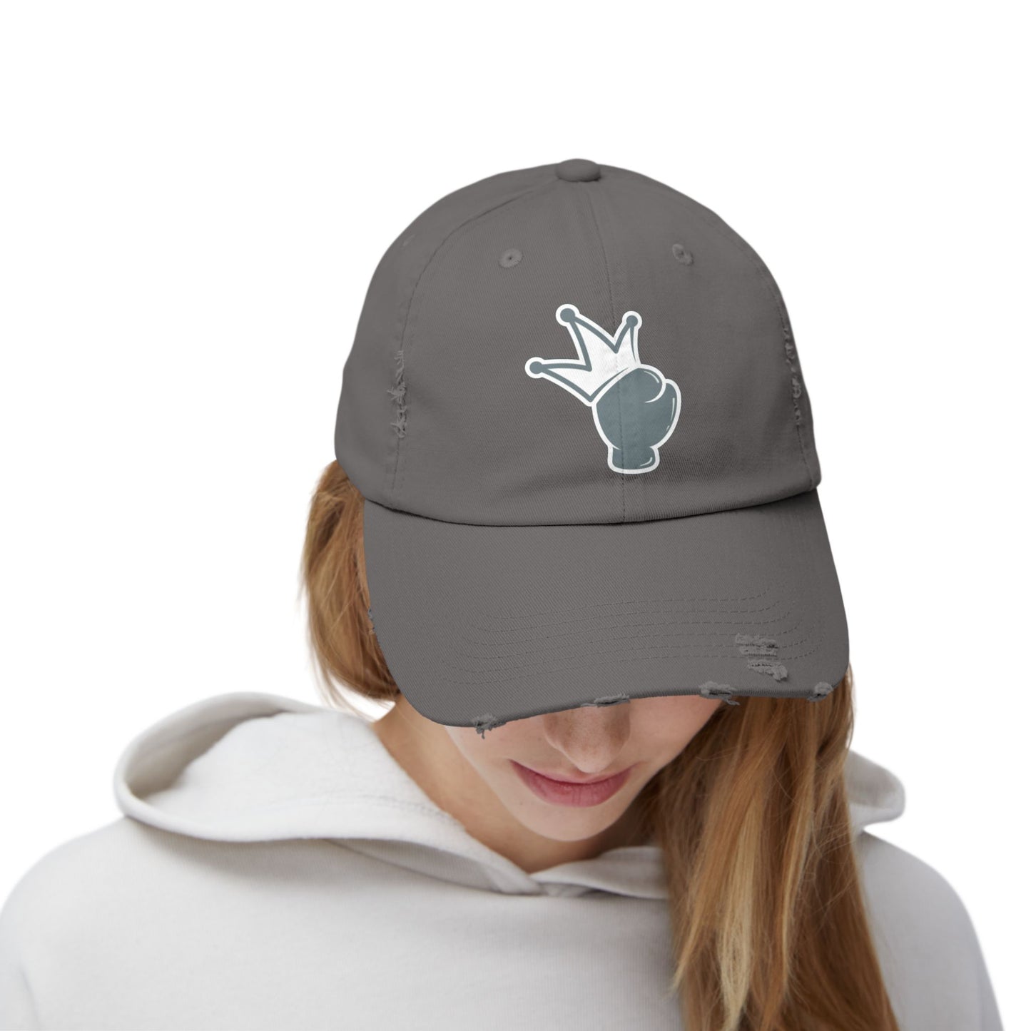 Logo Printed Distressed Cap, Vintage Baseball Hat, Casual Logo Cap, Distressed Logo Hat, Unisex Baseball Cap