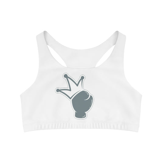Women's Seamless Sports Bra AOP - Logo Printed Fitness Bra Top - Comfortable Athletic Wear - Gift