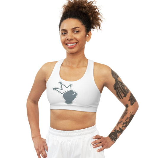 Women's Seamless Sports Bra AOP - Logo Printed Fitness Bra Top - Comfortable Athletic Wear - Gift
